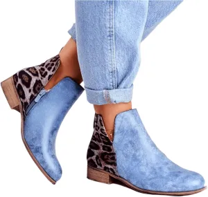 Lausiuoe Womens Boots Ankle Low Heel Cut Out Stacked Chunky Block Casual Dressy Slip on Fashion Wide Width Ankle Booties