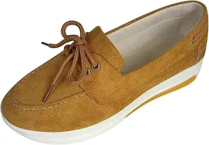 Lausiuoe Womens Shoes Casual Dressy Fashion Canvas Shoes Round Toe Non-Slip Slip On Sneakers Comfortable Walking Flat Loafers