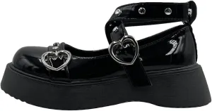 Mary Jane Shoes for Women, Sweet Ankle Strap Chunky Heel Goth Platform Dress Pumps Lolita Shoes Round Toe Oxfords Shoes