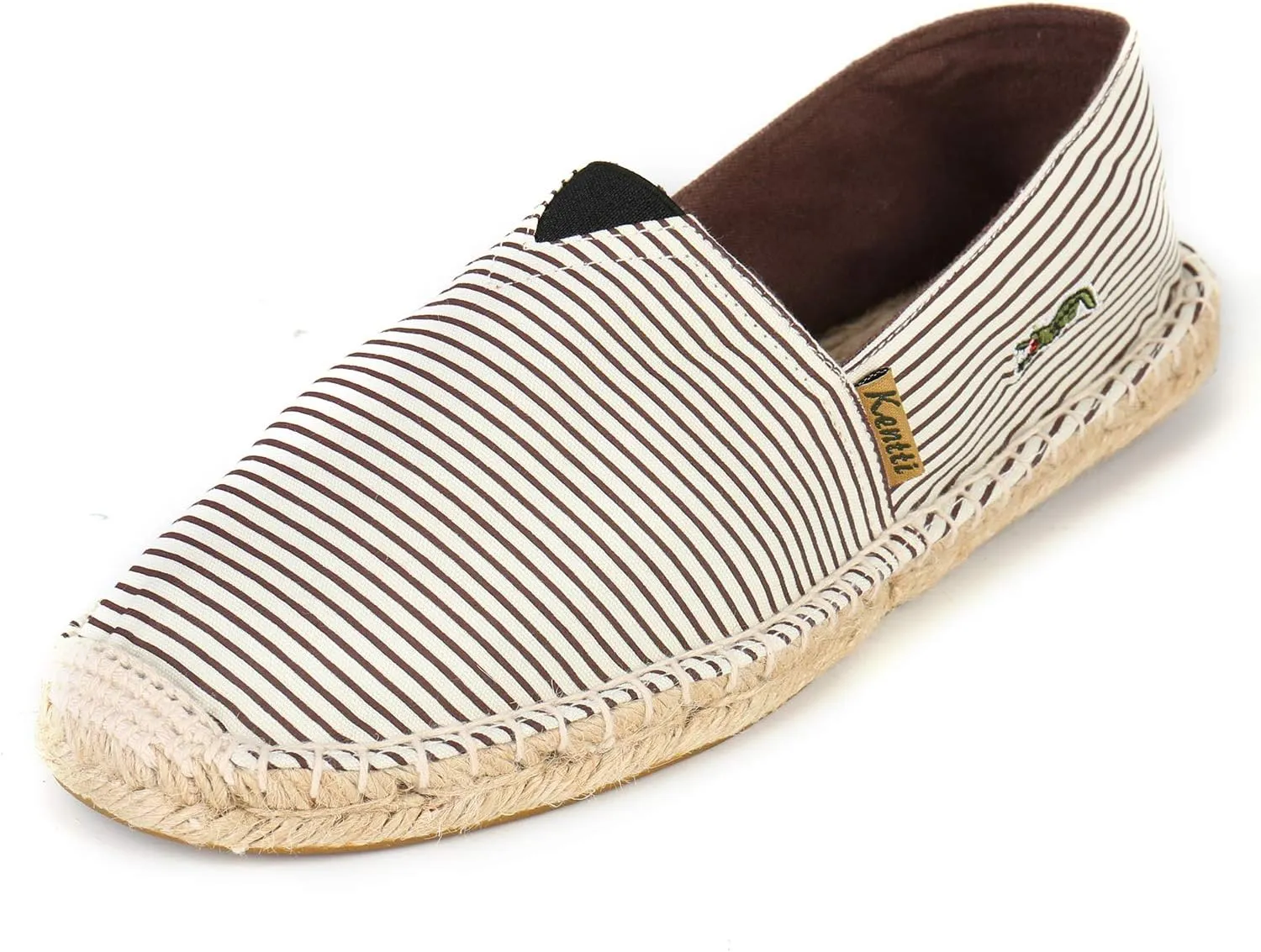 Men's Breathable Canvas Stripe Slip on Flat Espadrilles