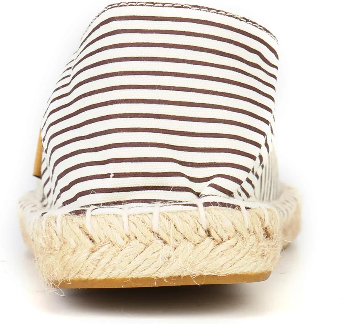 Men's Breathable Canvas Stripe Slip on Flat Espadrilles