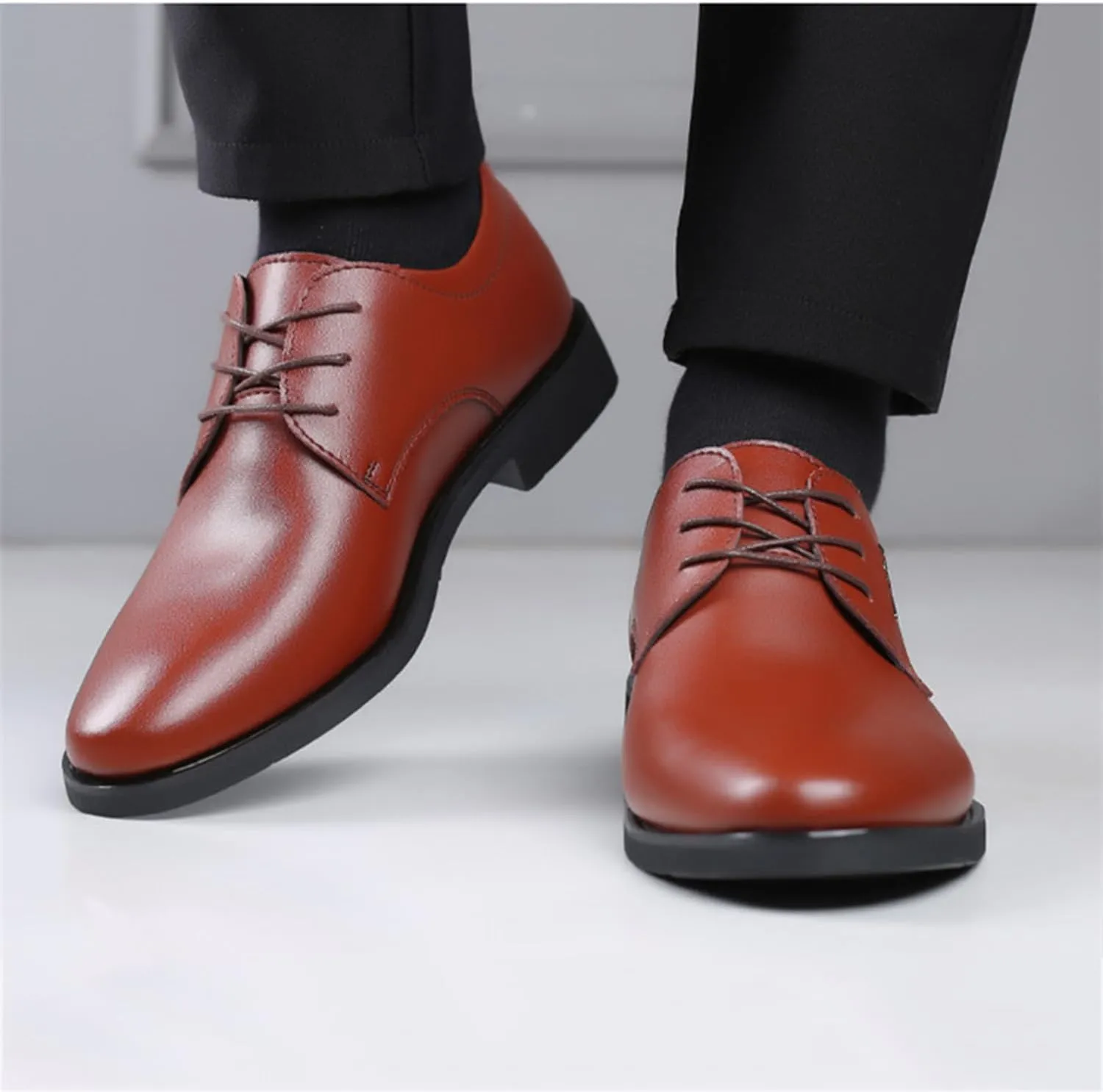 Men's Dress Lace Up Oxfords Shoes Formal Business Derby Shoes for Evening Uniform Wedding Party Work Office