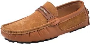 Mens Loafers Shoe Suede Vamp Moccasins Driving Style Loafer Anti-Slip Flexible Resistant Party Prom Slip-ons