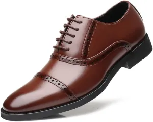 Men's Oxford Dress Shoes Lace-up Brogues Derbys Formal Business Shoes Suit Tuxedo Shoes for Men