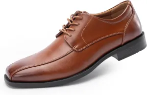 Mens Oxfords Classic Lace ups, Square Toe, Fabric Lining, Heel Pad Design, Tilden Style for Work and Formal Dressing