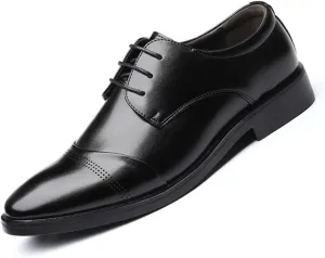 Men's Oxfords Formal Dress Shoes Classic Modern Wingtip Lace Up Shoes for Business Wedding Suit