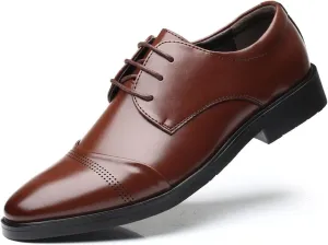 Men's Oxfords Formal Dress Shoes Classic Modern Wingtip Lace Up Shoes for Business Wedding Suit