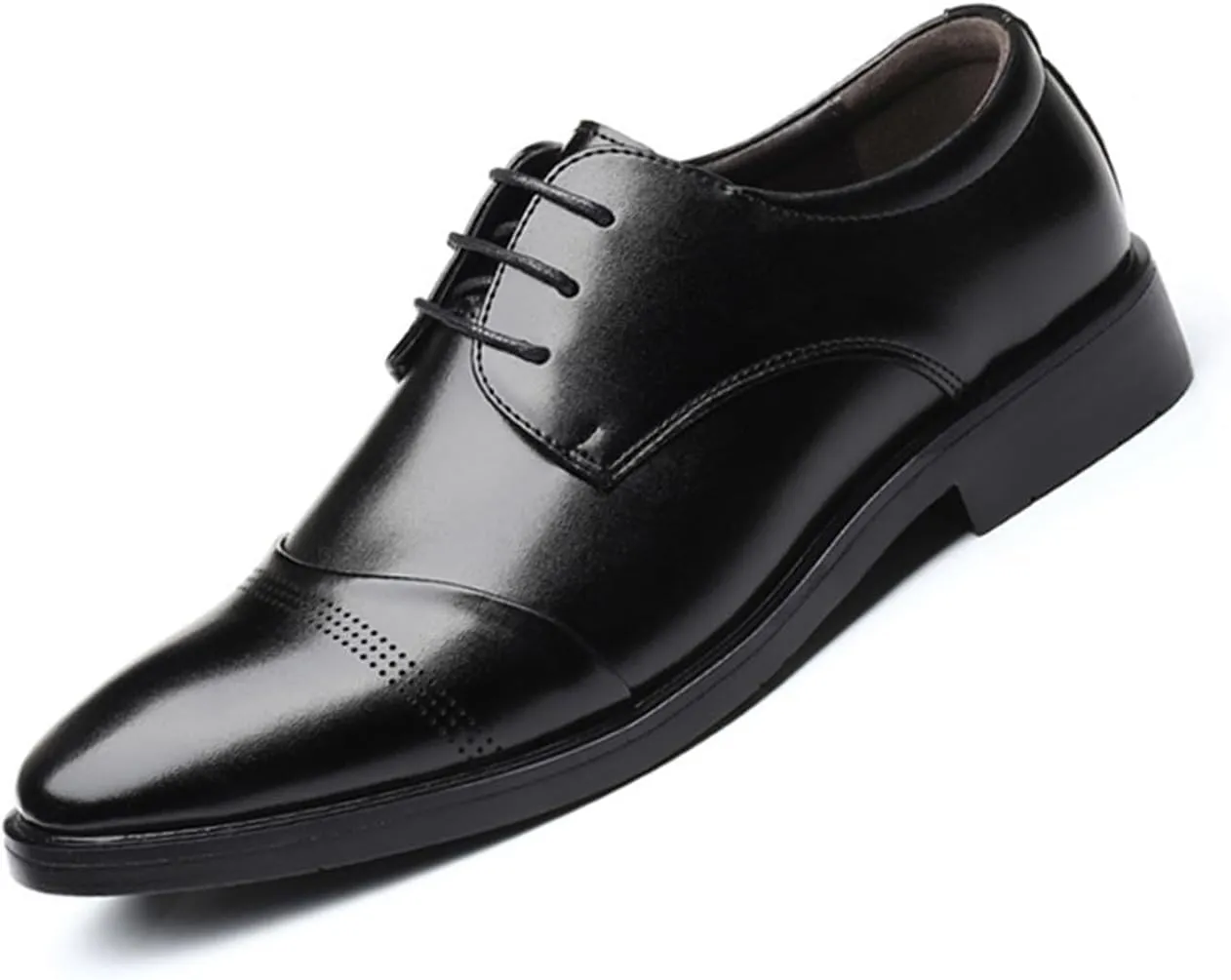 Men's Oxfords Formal Dress Shoes Classic Modern Wingtip Lace Up Shoes for Business Wedding Suit