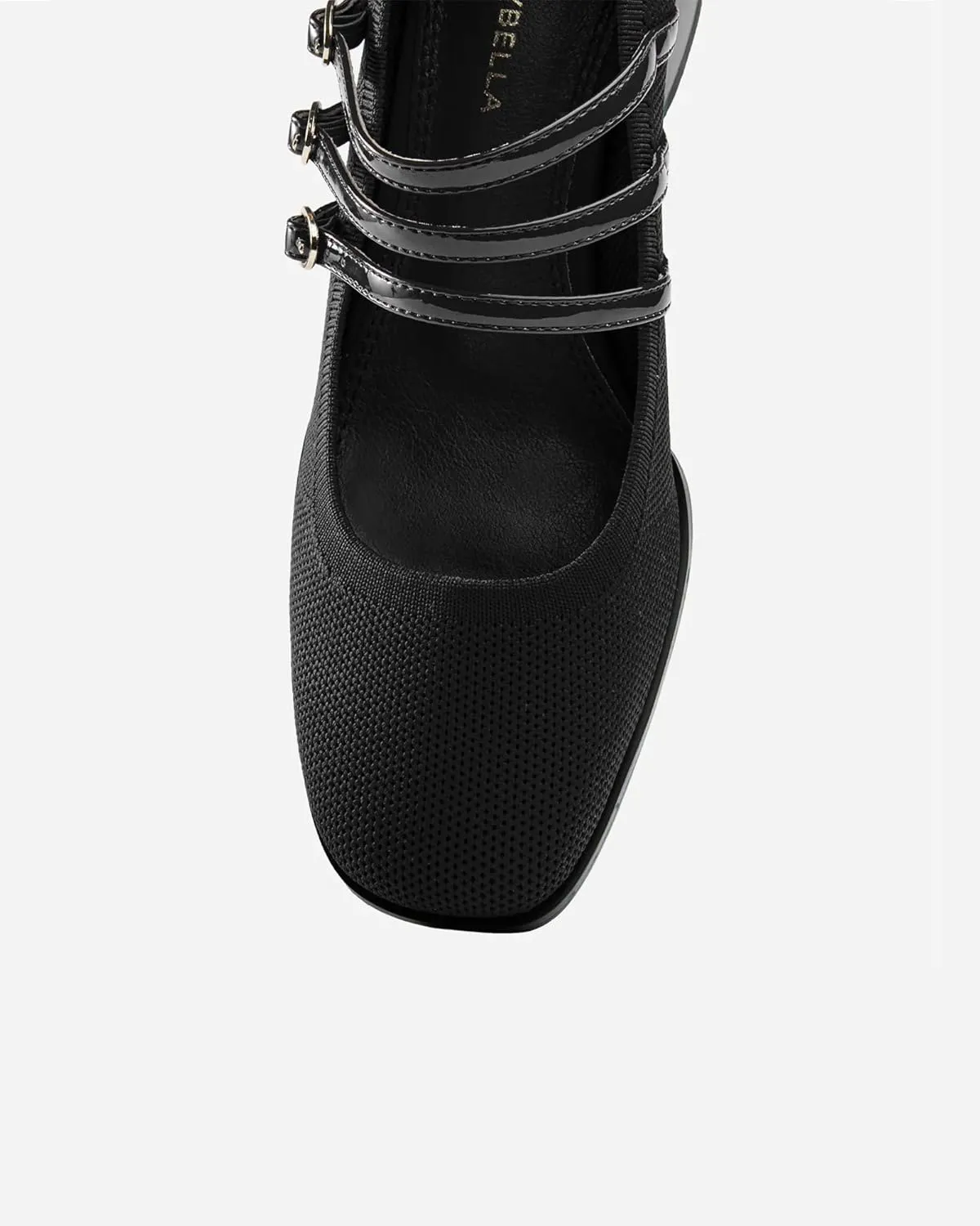 Mousse FIT Commute Women Pump Shoes with Square Toe Block Heeled Mary Janes