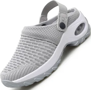Orthopedic Air Cushion Platform Mesh Mules Clogs for Women – Lightweight Summer Walking Sandals, Breathable Slip-Ons, Anti-Skid Beach Shoes, and Outdoor Slippers