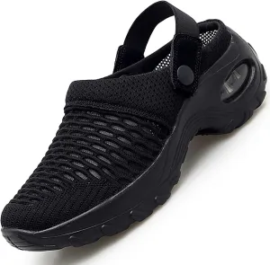 Orthopedic Air Cushion Platform Mesh Mules Clogs for Women – Lightweight Summer Walking Sandals, Breathable Slip-Ons, Anti-Skid Beach Shoes, and Outdoor Slippers