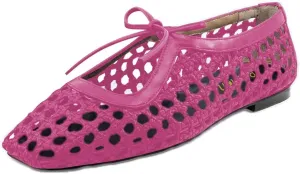 Pazzion Women Cute Bowtie Closed Square Toe Mary Jane Flats Slip On Cutout Ballet Flat Shoes for Walking Dancing Prom Size 4-16 US