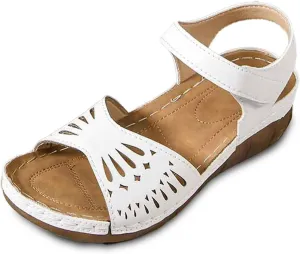 Platform Clogs Women Closed Toe Wedge Slip On Walking Sandals Hollow Out Comfortable Womens Wide Sandals