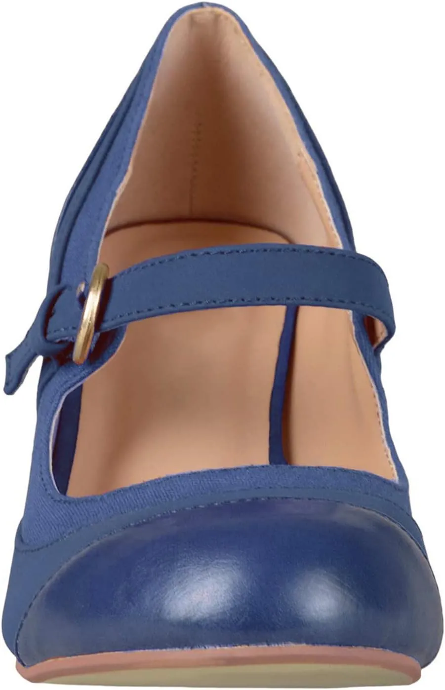 SHODENSE Women Kitten Heel Mary Jane Pumps Closed Round Toe Ankle Strap Patchwork Comfy 3 Mid Chunky Mary Jane Heels Cap Toe Two Tone Buckle Dress Shoes Ladies Wedding Vintage 4-11 M US