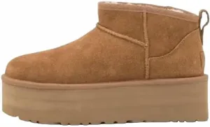 Shoes8teen Platform Mini Boot For Women Short Ankle Boot Fur Fleece Lined Sneakers Classic Ultra Snow Platform Anti-Slip Boot For Outdoor