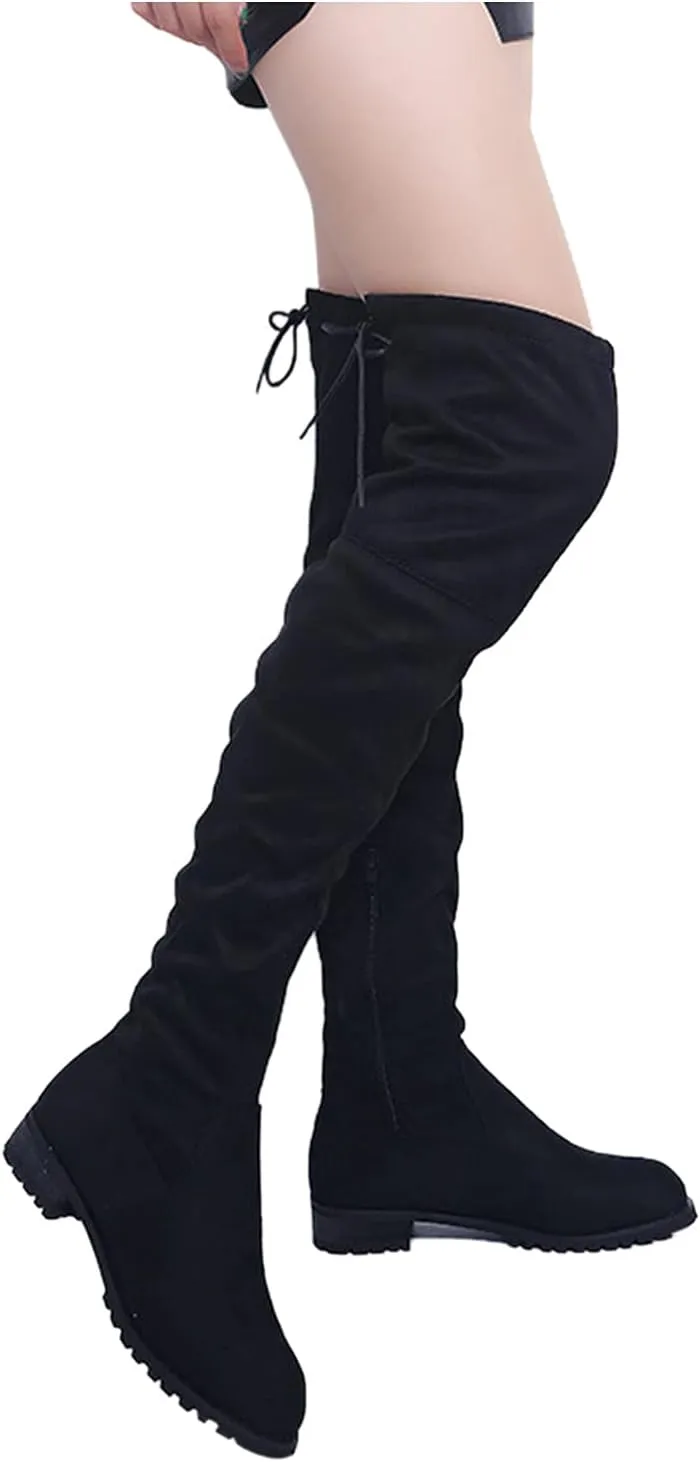 The Boots Comfort Boots Long Over Women Heels Boots Shoes Knee Winter Wide Width Knee High Boots for Women Size 9