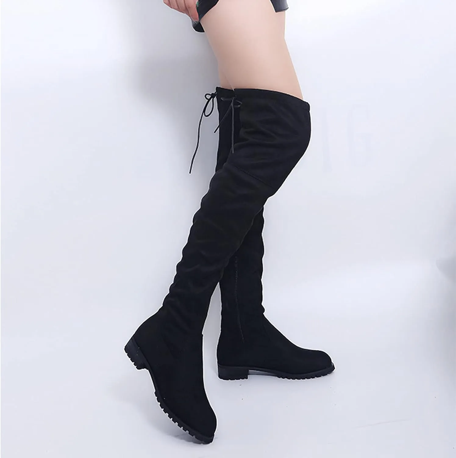 The Boots Comfort Boots Long Over Women Heels Boots Shoes Knee Winter Wide Width Knee High Boots for Women Size 9