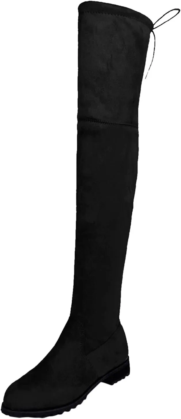 The Boots Comfort Boots Long Over Women Heels Boots Shoes Knee Winter Wide Width Knee High Boots for Women Size 9