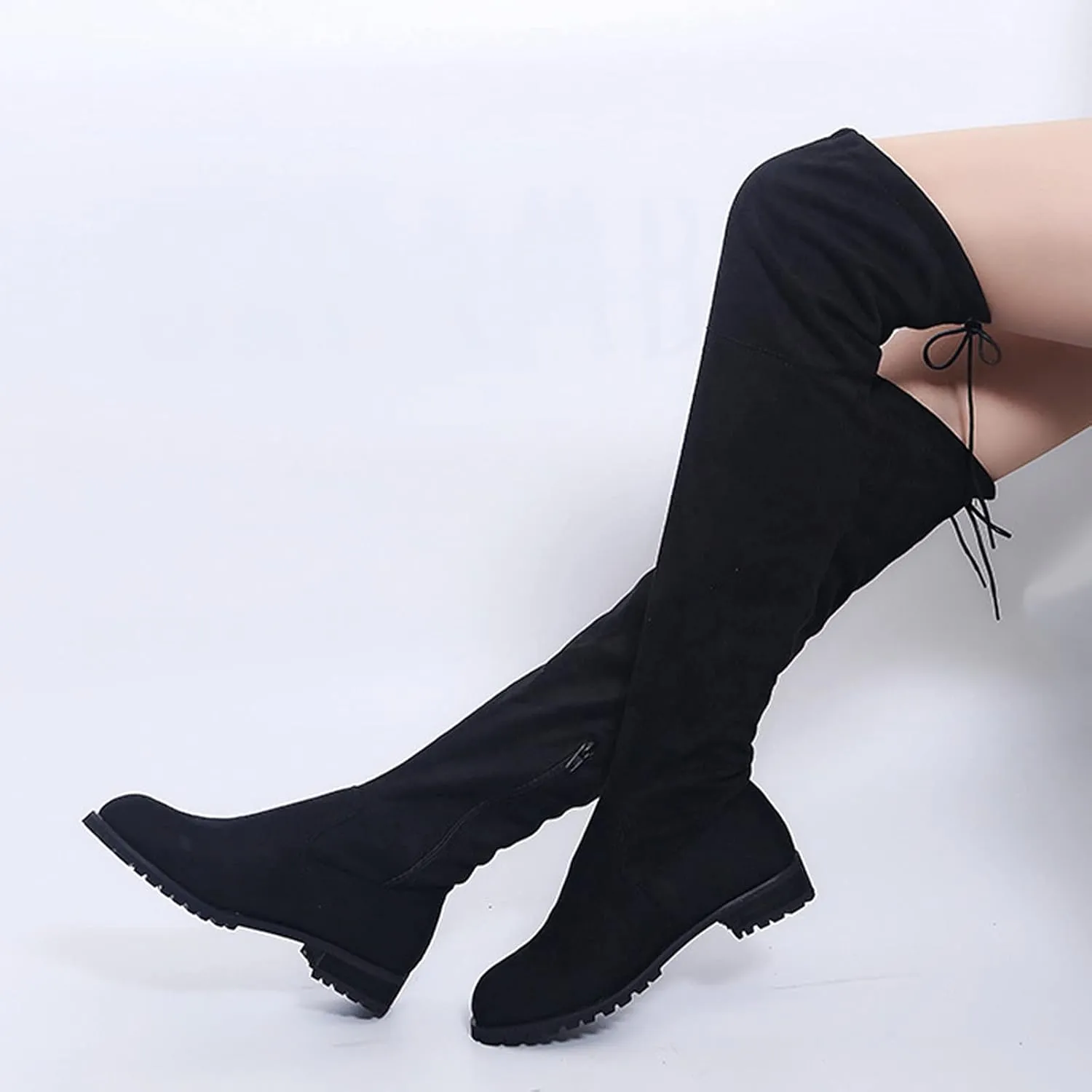 The Boots Comfort Boots Long Over Women Heels Boots Shoes Knee Winter Wide Width Knee High Boots for Women Size 9