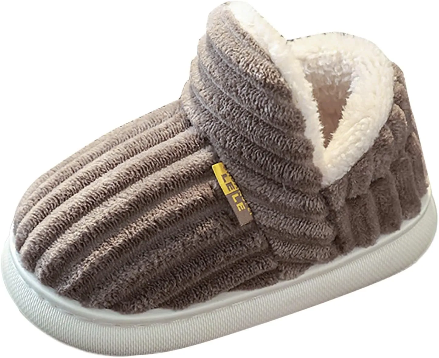 Toddler Kids Plush Slippers Boys Girls Fuzzy Plush Fleece Slippers with Soft Anti-Skid Sole Slipper Slip-On Shoes