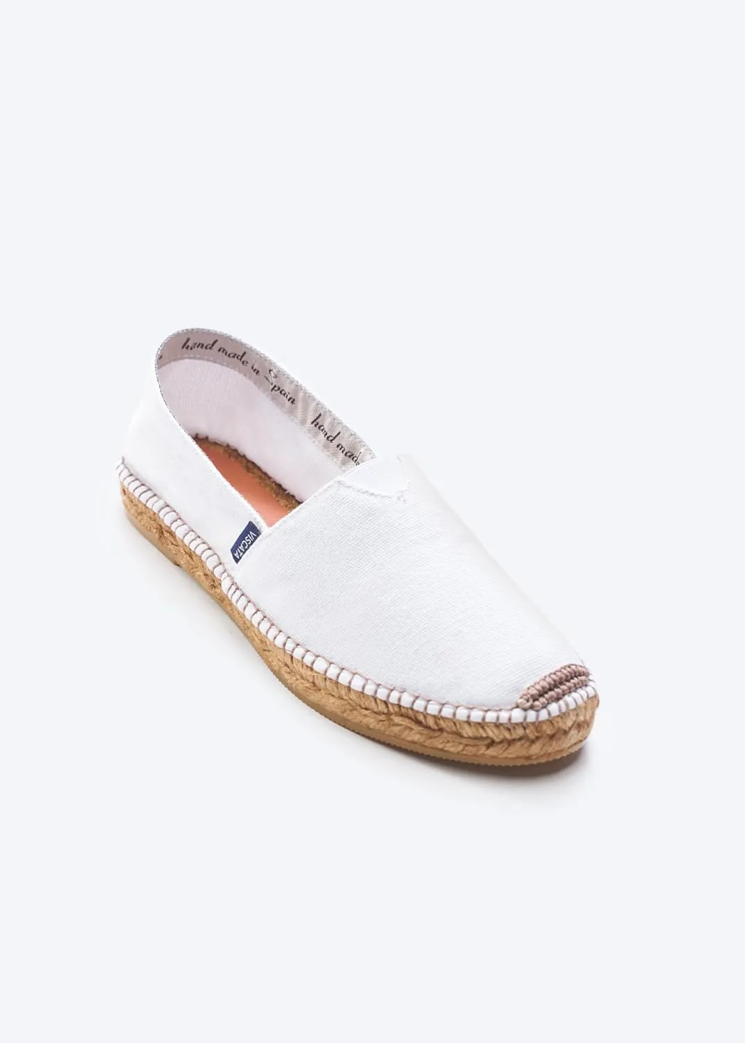 VISCATA Barceloneta Espadrille Canvas Women's Flat Slip On Shoes Handmade in Spain Fashionable Organic Cotton Canvas Lightweight Material with 100% Natural Jute Midsole for All Casual Occasions