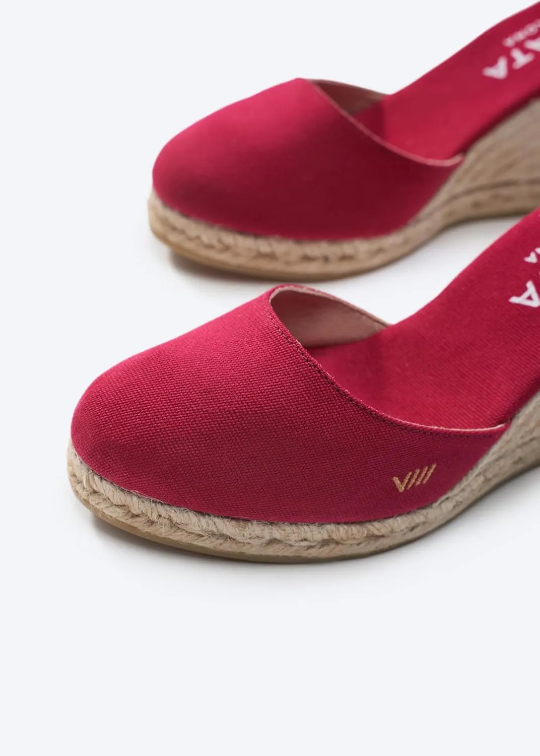 Viscata Estartit Espadrille Canvas Wedges Spain Handmade 3 ½” Heel Women's Sandals with Breathable Organic Cotton Canvas and 100% Natural Jute Midsole for all Occasions: Casual, Work, Party