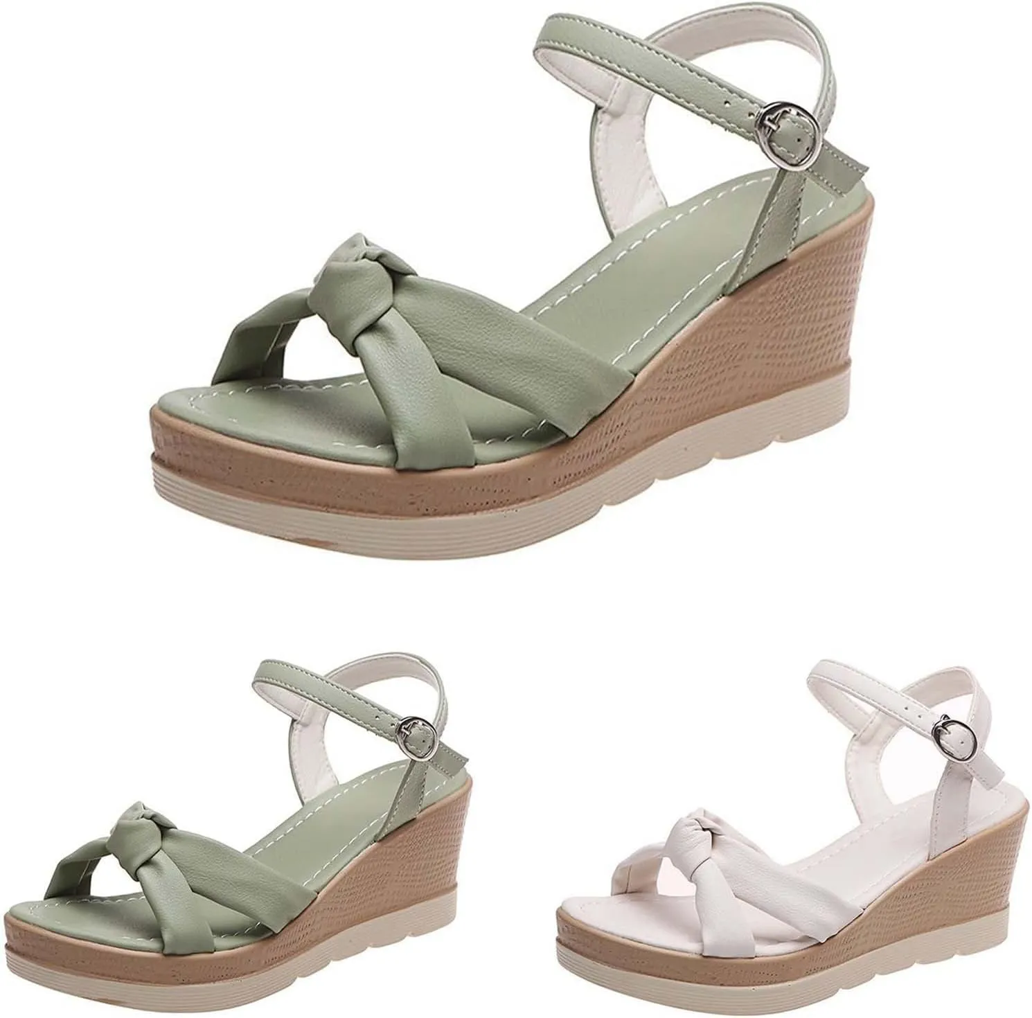 Wedge Sandals for Women Dressy Open Toe Ankle Strap Lug Sole Platform Summer Shoes Fashion Dress Espadrilles Wedge