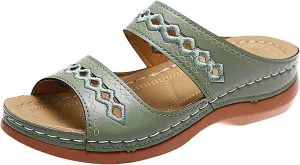 Wide Wedge Sandals for Women Open Toe Slip On Platform Sandals Summer Casual Comfortable Dressy Beach Shoes