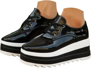 Women Fashion Platform Sneakers High Hidden Heel Wedge Walking Shoes Brides Wedding Shoes Women's Fashion Sneakers High Chunky Heel Loafers Platform Hidden Heels for Women with Ankle Walking Shoes