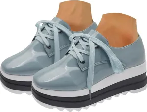 Women Fashion Platform Sneakers High Hidden Heel Wedge Walking Shoes Brides Wedding Shoes Women's Fashion Sneakers High Chunky Heel Loafers Platform Hidden Heels for Women with Ankle Walking Shoes