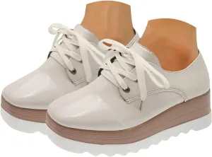 Women Fashion Platform Sneakers High Hidden Heel Wedge Walking Shoes Brides Wedding Shoes Women's Fashion Sneakers High Chunky Heel Loafers Platform Hidden Heels for Women with Ankle Walking Shoes