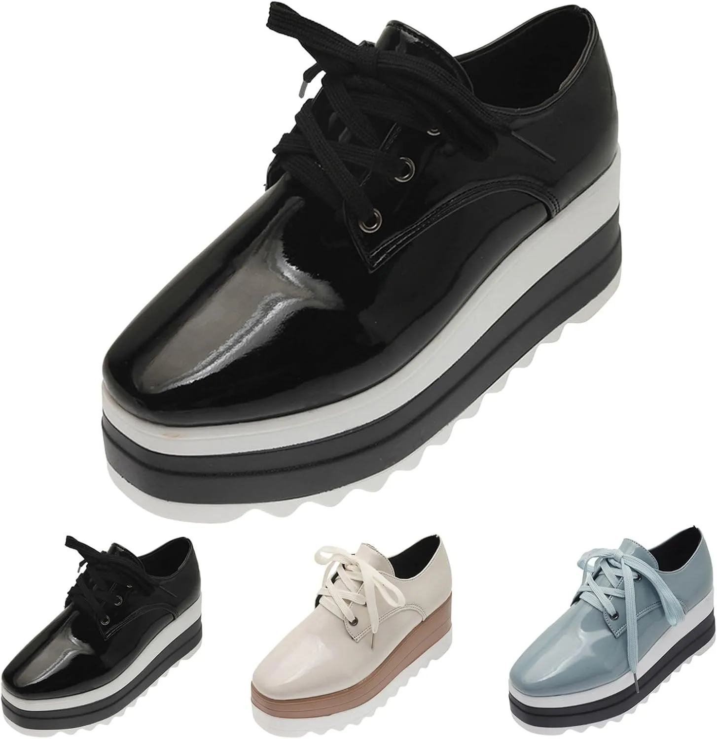 Women Fashion Platform Sneakers High Hidden Heel Wedge Walking Shoes Brides Wedding Shoes Women's Fashion Sneakers High Chunky Heel Loafers Platform Hidden Heels for Women with Ankle Walking Shoes