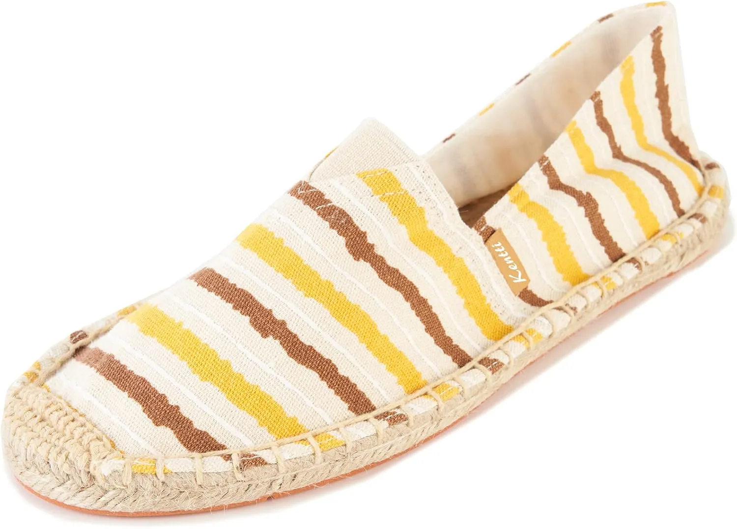 Women's Breathable Canvas Stripe Slip on Flat Espadrilles