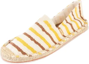 Women's Breathable Canvas Stripe Slip on Flat Espadrilles