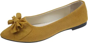 Women's Casual Slip On Ballet Comfortable Low Heel Dress Shoes for Everyday Wear with Versatile Outfit Pairing