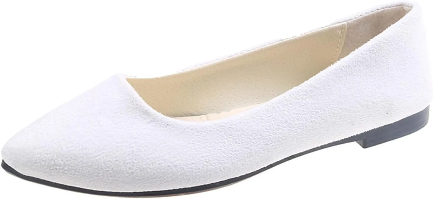 Women's Comfortable Slip On Casual Shoes Elegant Low Heel Ballet for Women Soft Square Toe Loafers Dressy