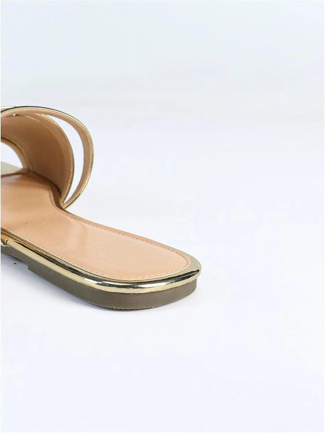 Women's Glitter Sequin Flat Sandals Metallic Open Toe Dressy Slippers Casual Slip Ons