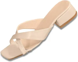 Women's New Women's Shoes Summer Square Toe Fish Mouth Sandals Women's Thick Heel Mid Heel Womens Cork Sandals Size 11