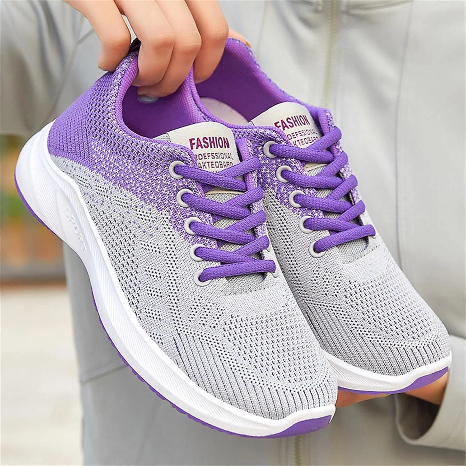 Women's Running Shoes Lightweight Walking Sneakers Tennis Lace Up Athletic Gym Fitness Fashion Casual Mesh Workout Comfortable Sports Shoes