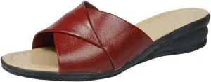 Women's Summer Fashion Leather Open Toe Cool Slippers Casual Comfortable Outdoor Beach Adult Character Slippers Women