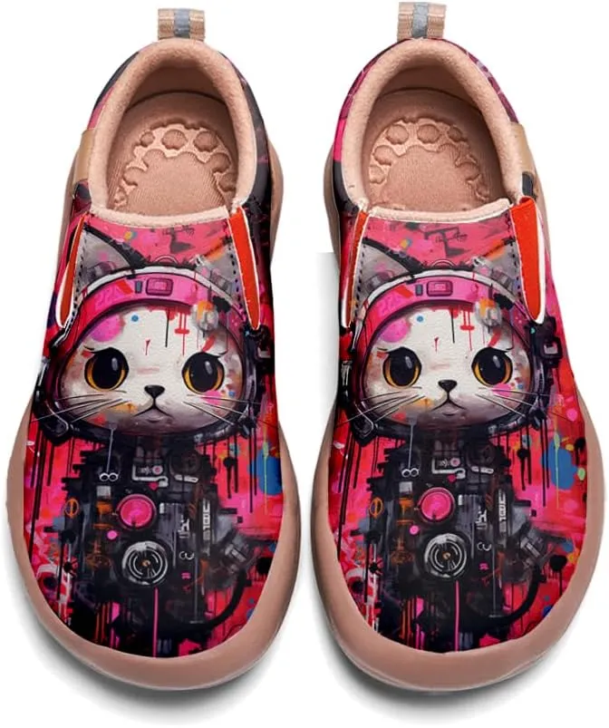 Women's Walking Shoes Travel Loafers - Casual Slip Ons Leather Painted Comfortable Lightweight Sneakers