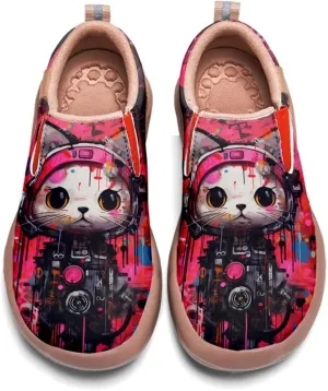 Women's Walking Shoes Travel Loafers - Casual Slip Ons Leather Painted Comfortable Lightweight Sneakers