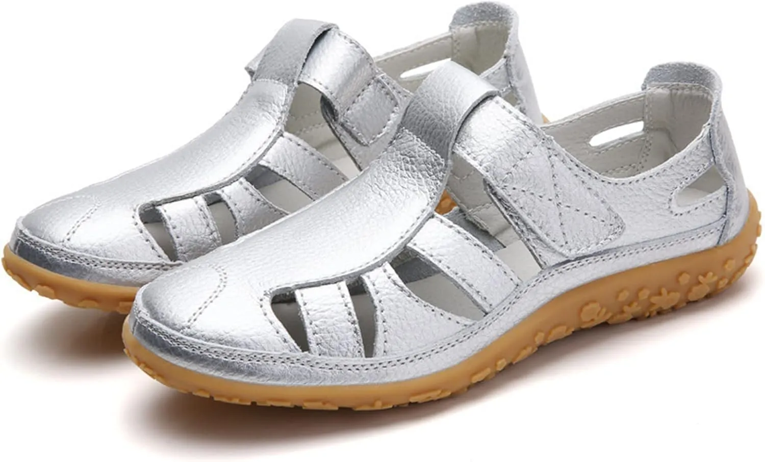 Women's Wedge Sandals Closed Toe Soft Platform Shoes Casual Fashion Summer Comfortable Walking Flats